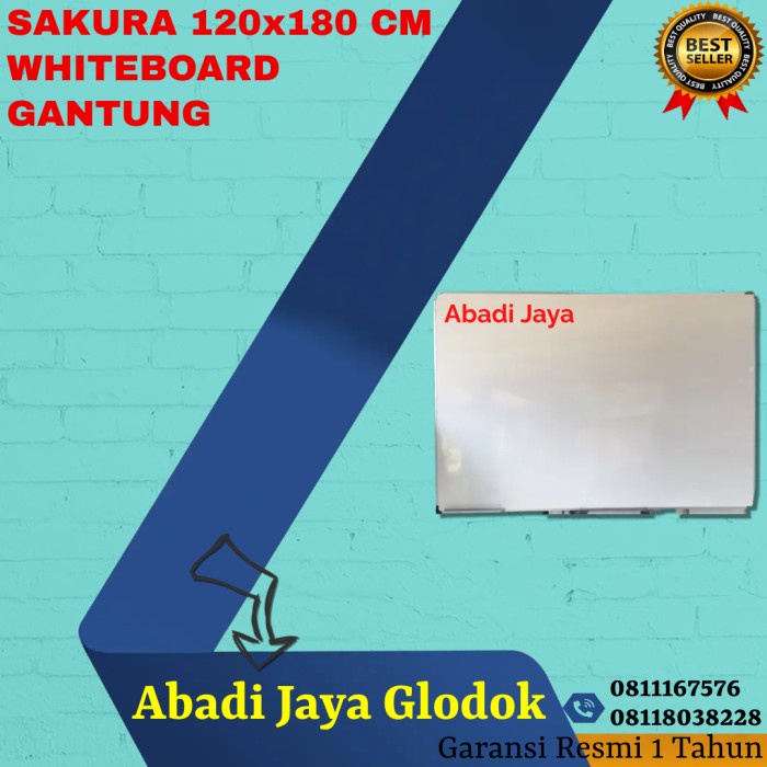 

✨Sale Sakura 120X180 Cm Whiteboard Gantung Limited
