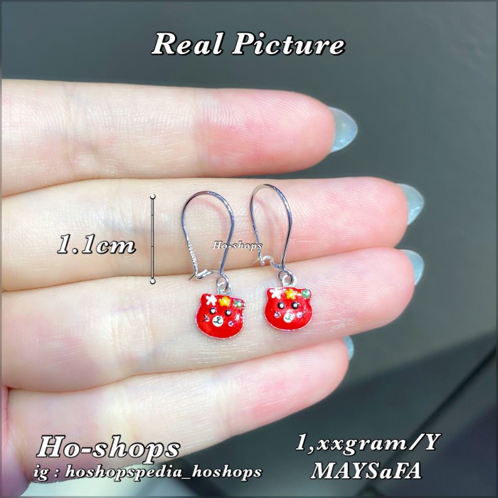 ✨Ori Anting Anak Karakter Mas Putih Kadar 750 Asli Emas Berkualitas