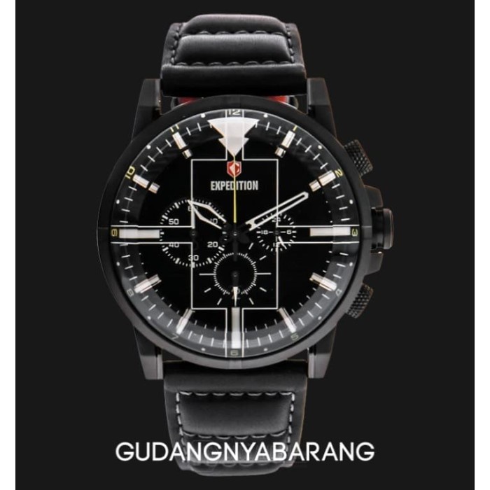 ✅Sale Jam Tangan Pria - Cowok Expedition 6717 Black Hitam Original Keren Diskon