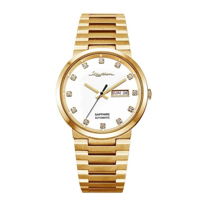 ✅Sale Rhythm A1201S Jam Tangan Automatic Gold Pria Original Bisa Gojek