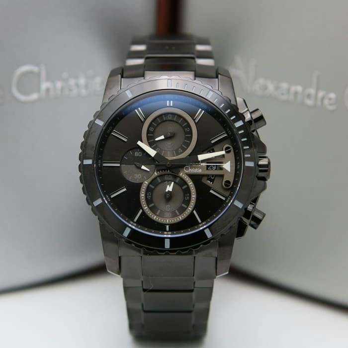 ✅Sale Alexandre Christie 6532Mc / Ac6532 Fullblack Original  Garansi Terbaru
