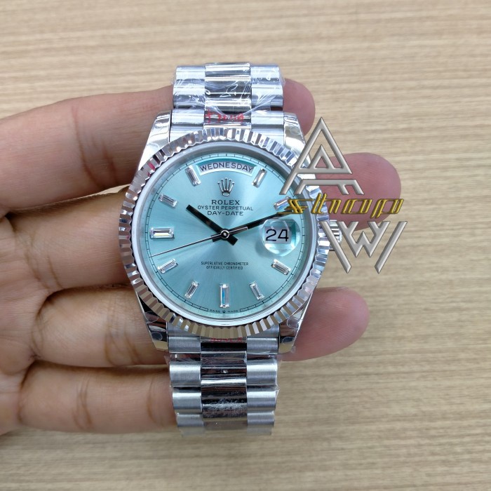 ✅Ready Jam Tangan Pria Day Date Swiss Ice Blue President Berkualitas