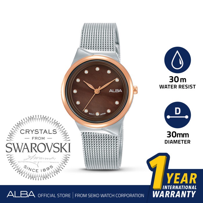 ✅New Ori Jam Tangan Alba Ah8618 Wanita Rantai Pasir Silver Original Berkualitas