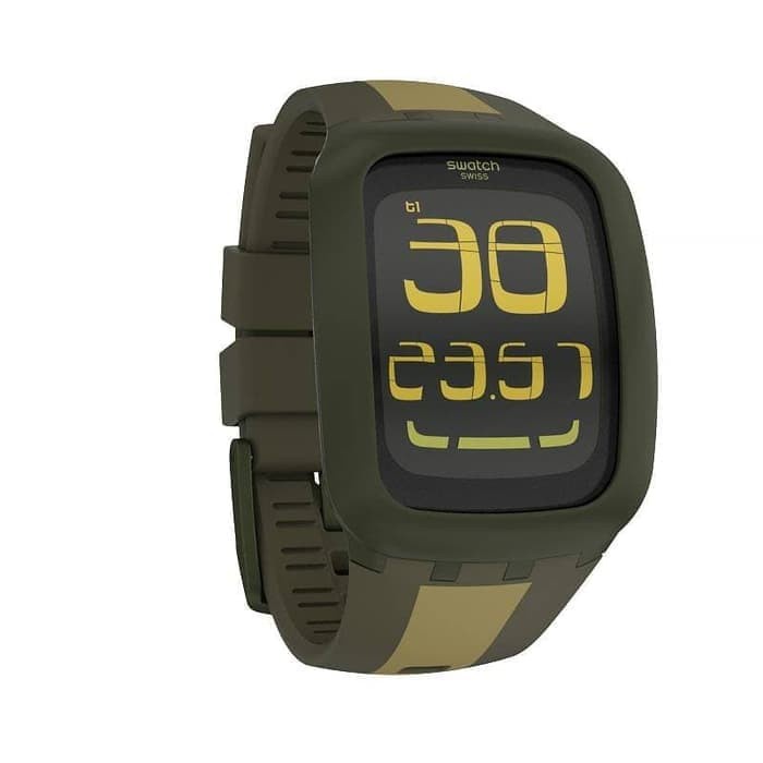 ✅New Ori Swatch Digital Jam Tangan Surg101D Swatch Touch Olive  Light Original Diskon