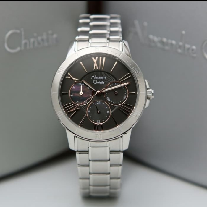 ✅New Alexandre Christie Original Wanita Ac2650 - Ac 2650 Silver Black Terbaru