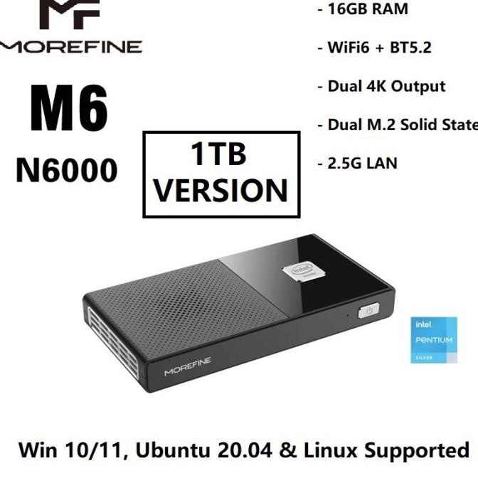 Morefine M6 Pocket Mini Pc - Ram 16Gb Rom 1Tb - Intel N6000 Kode 1386