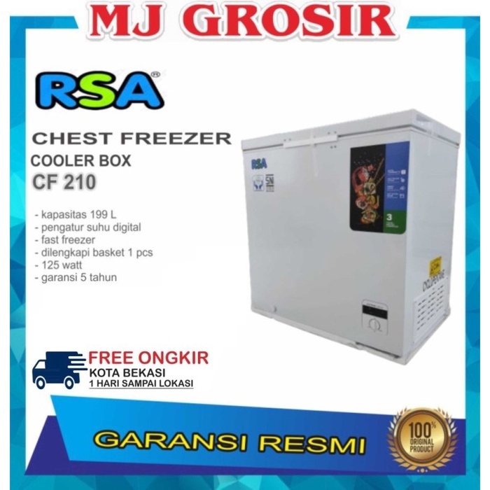 Terbaru Rsa Cf 210 Chest Freezer Box 200 L Lemari Pembeku 200 Liter Promo Terlaris