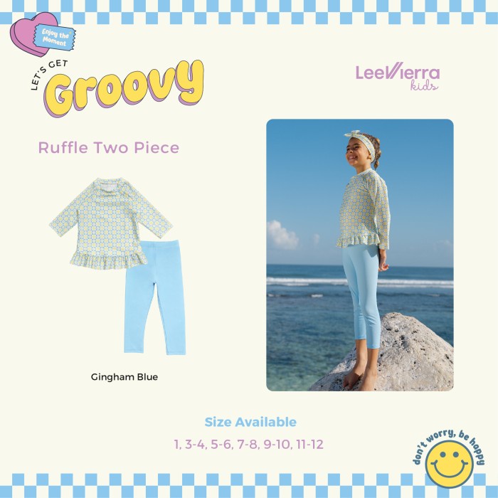Promo Let'S Get Groovy Girls Ruffles Two Piece, Baju Renang Anak