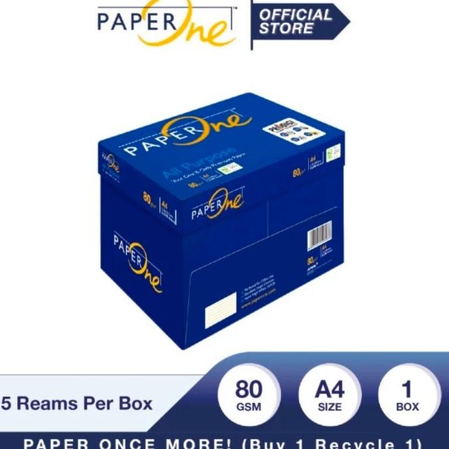 

KERTAS HVS A4 80 GRAM PAPERONE 1 BOX 5 RIM |Top|Best