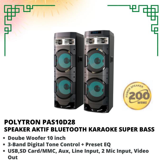 Speaker Aktif Polytron Pas 10D28 Speaker Bluetooth Karaoke Paling Viral