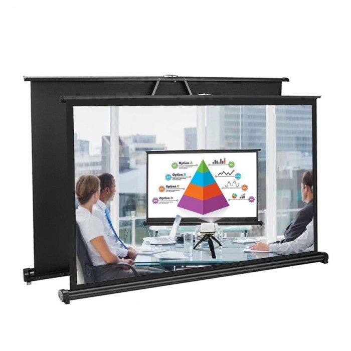 Hawas Screen Projector Portable 50 Inch 16:9 Layar Proyektor Lipat