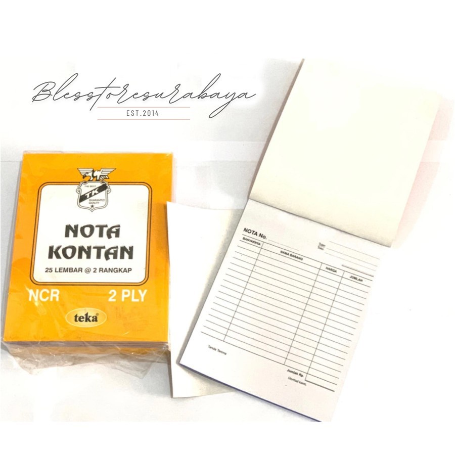 

[HB 394] (Ecer) Nota Kecil HVS NCR Teka - Penjualan 1 - 2 - 3 Ply