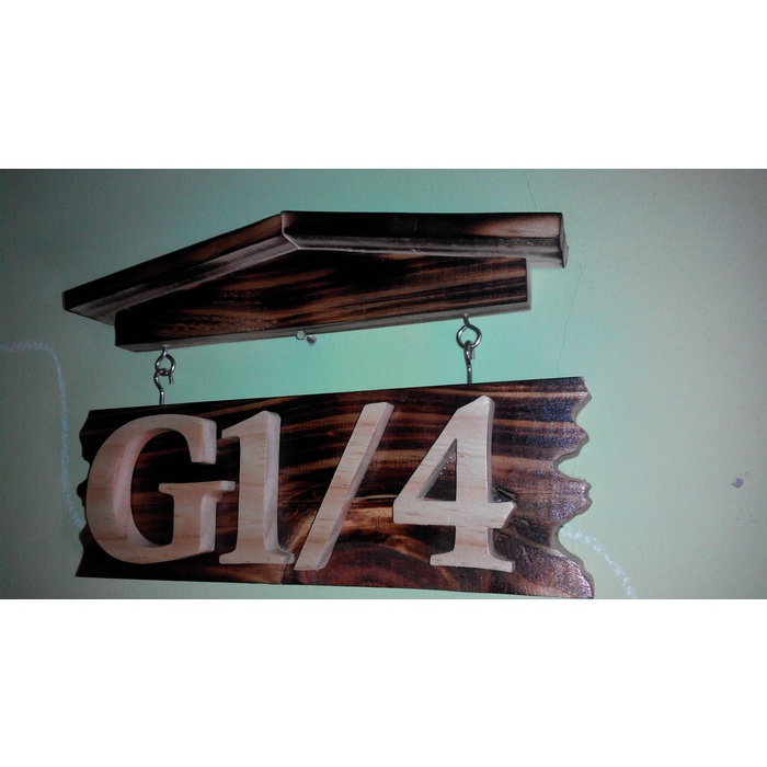 Promo Plang Nomor Rumah Bahan Kayu Jati Belanda/Pinus