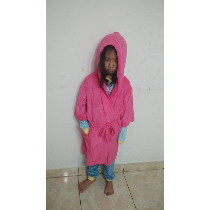 Kimono kimono baju handuk anak tanggung polos pake topi(R7U7) ORIGINAL Kimono Handuk Dewasa Kimono H