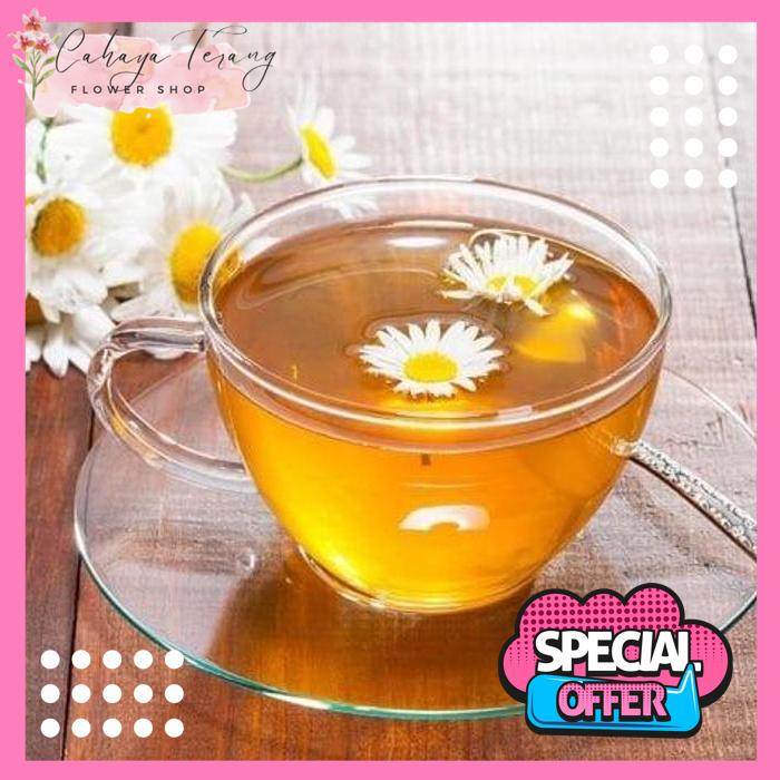 

TERBAIK TEH BUNGA CHAMOMILE / DRIED CHAMOMILE FLOWER TEA 50GR !