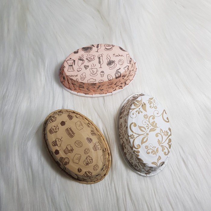 Promo Kertas Cup Oval Kertas Kue Oval Laminasi Paper Cup Oval Per 25 Pcs