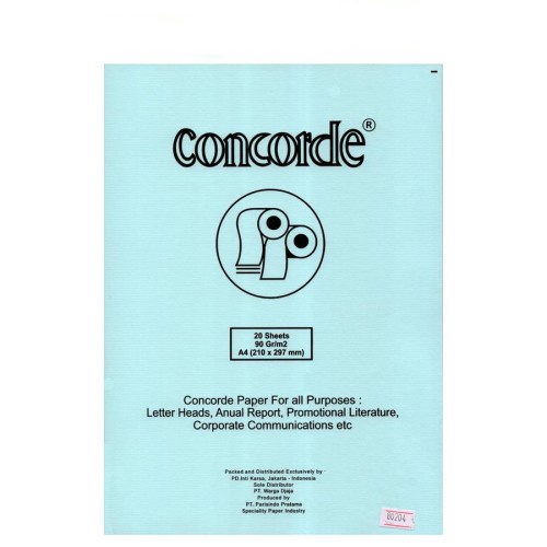 

KERTAS CONCORDE 80204 A4 90GR SKY BLUE