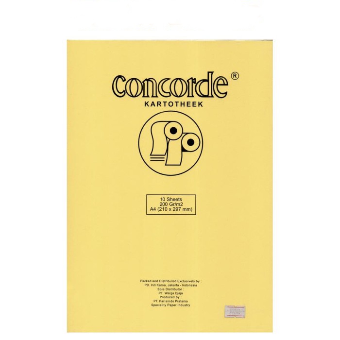 

KERTAS CONCORDE 80303 A4 200GR KUNING