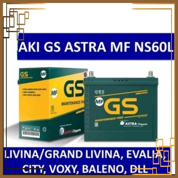 [JYS] AKI/ACCU/BATERY GS MF ASTRA NS60L/NS 60L 46B24L GRAND LIVINA 1.5/1.8