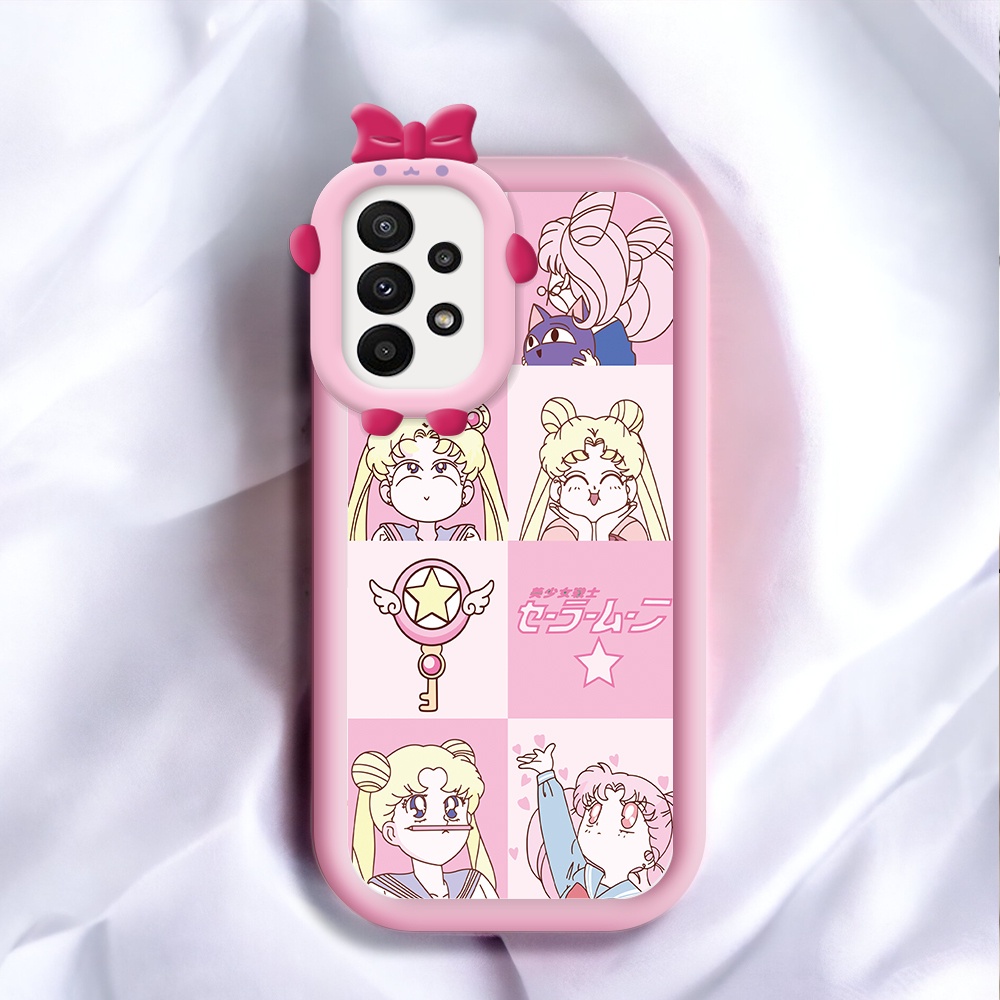 Hpkesing untuk Samsung A23 M23 A33 A52 A52S 5G A30S A31 A32 A50 A50S A51 M40S  Small Monster Phone C