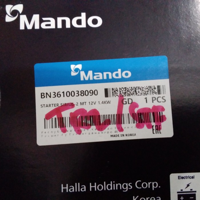 ✨Termurah Mando Starter Manual Mobil Santafe Trajet Sknata Ef - 36100 38090 Bisa Gojek