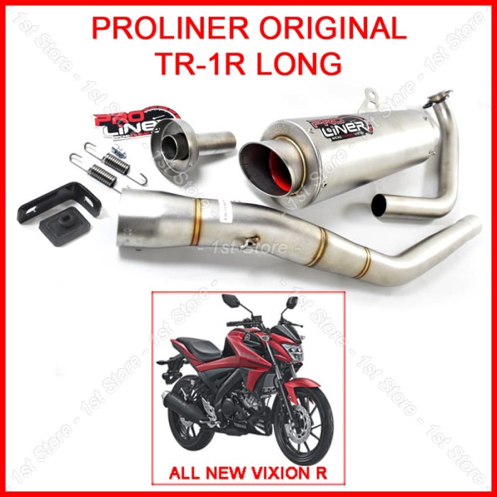PREMIUM KNALPOT RACING PROLINER TR1 LONG ALL NEW VIXION R 155 VVA V-IXION TR-1 ORIGINAL TERBARU