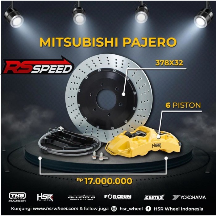 ✨Ready Big Brake Kit/Bbk Mobil Buat Mitsubishi Pajero 6 Piston Ukuran 378X32 Terbatas