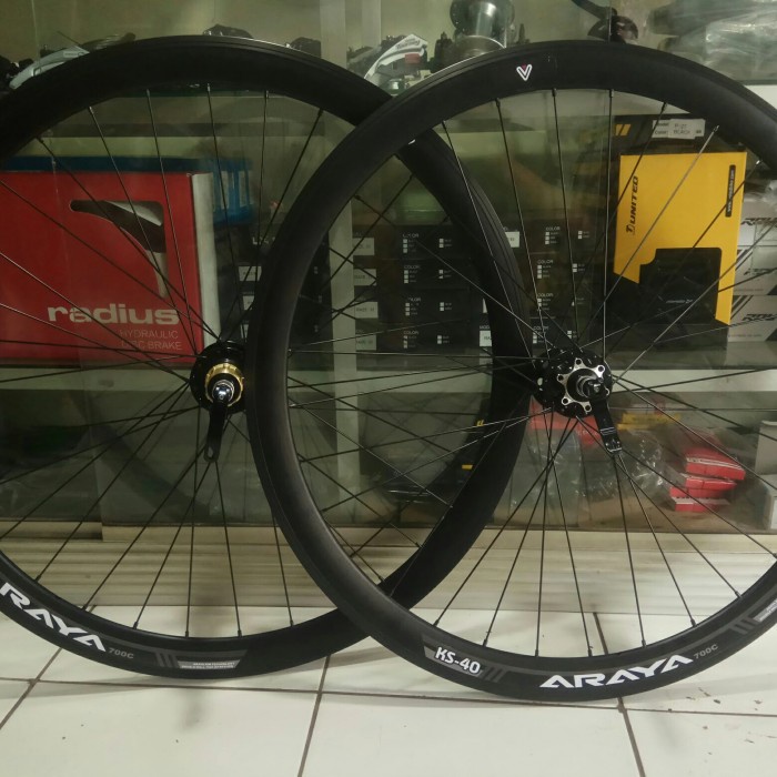 ✨Ori Wheel Set 700C Road Bike Gravel Araya Ks-40 Terbatas