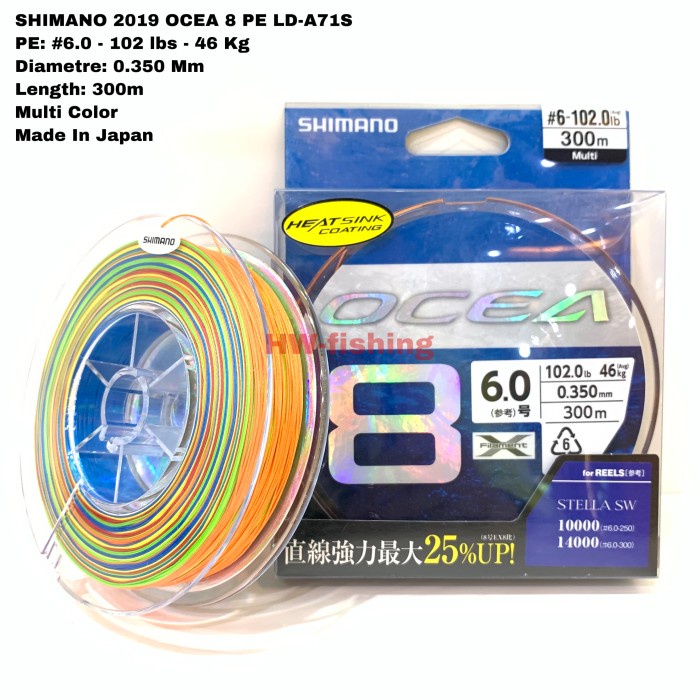 ✨Ori Shimano 2019 Ocea 8 Pe Ld-A71S #6.0 300Meter - Made In Japan Bisa Sameday
