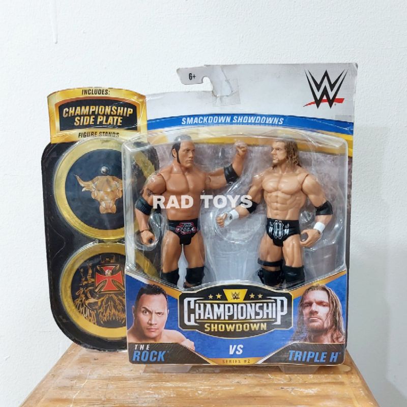 The rock vs triple h mattel championship showdown wwe smackdown