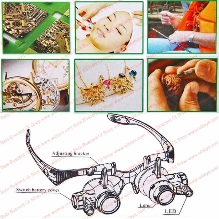 

Perlengkapan Servis Kaca Mata Pembesar 10X 15X 20X 25X Magnifier Glass