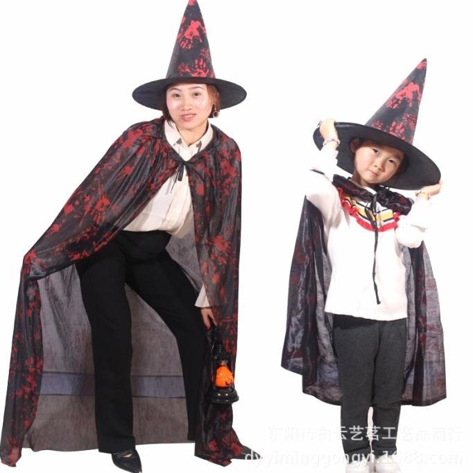 

Sale Now Set Topi + Jubah Halloween Mantel Darah Cosplay Devil Kostum Anak Dws Berkualitas