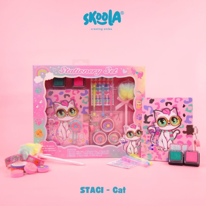 

SKOOLA STATIONERY SET ALAT TULIS ANAK PEREMPUAN ANIMALS - STANI STACI