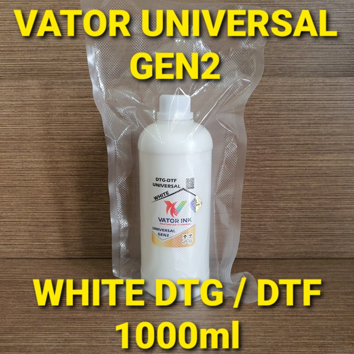 

Vator White Universal Gen2 Dtg Dtf 1000Ml Tinta Putih Sablon Digital