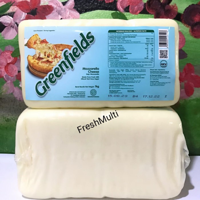 

Keju Mozarella Greenfields 1Kg / Greenfields Mozarella Cheese / Keju M