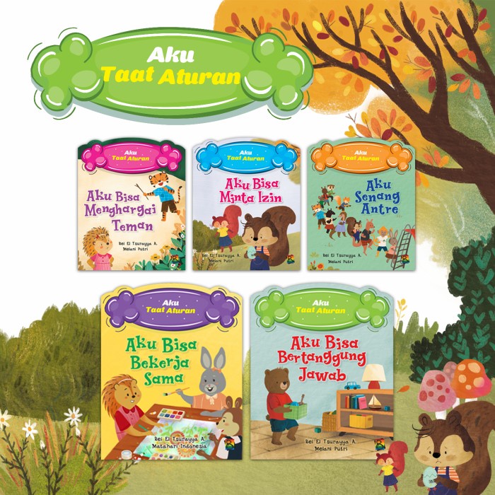 

Harga!! buku cerita anak paket seri taat aturan 5 buku