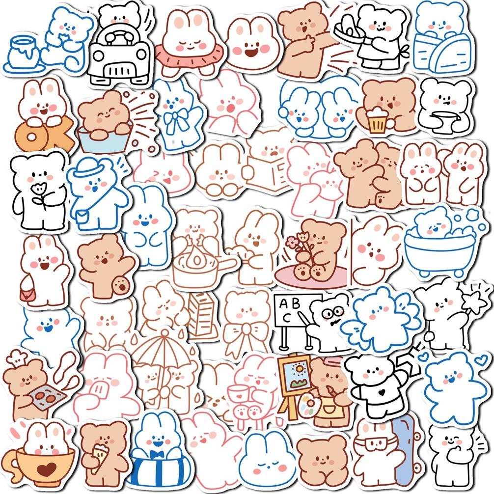 

80 pcs Stiker Graffiti Kartun Beruang Lucu Anti Air Untuk Dekorasi sepeda DIY