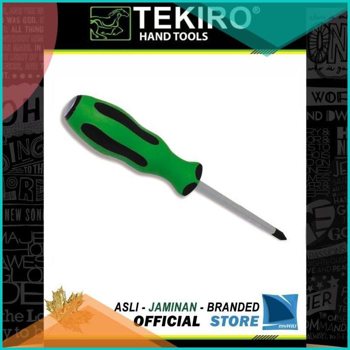 Obeng (+) Plus 5x75 mm PH1 KETOK TPR MAGNET Anti Selip / Basah TEKIRO