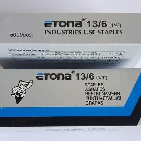 

Staples Tembak 13/6 Mm Etona Untuk Isi Stapler Tembak/Gun Tacker Kode 605