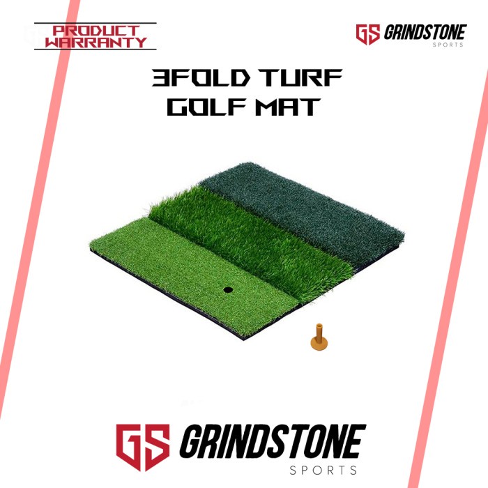 ✨New Ori 3Fold Turf Golf Mat Karpet Rumput Golf Berkualitas