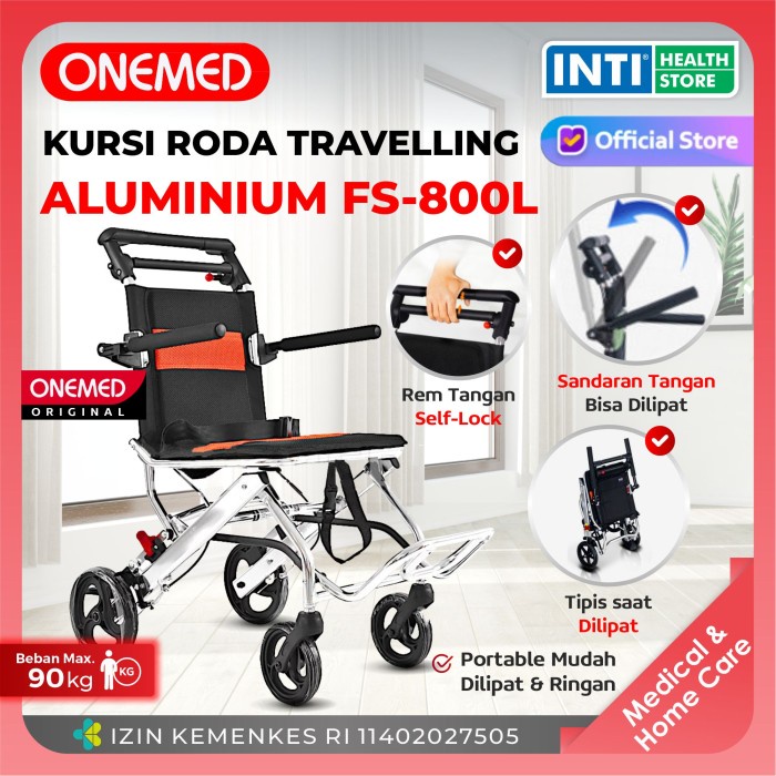 Promo Onemed Kursi Roda Travel Fs800L Kursi Roda Onemed Wheelchair