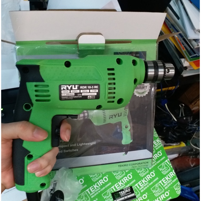 Promo Original Mesin Bor Listrik 10 Mm Tekiro Ryu Bor Besi Kayu Alumunium