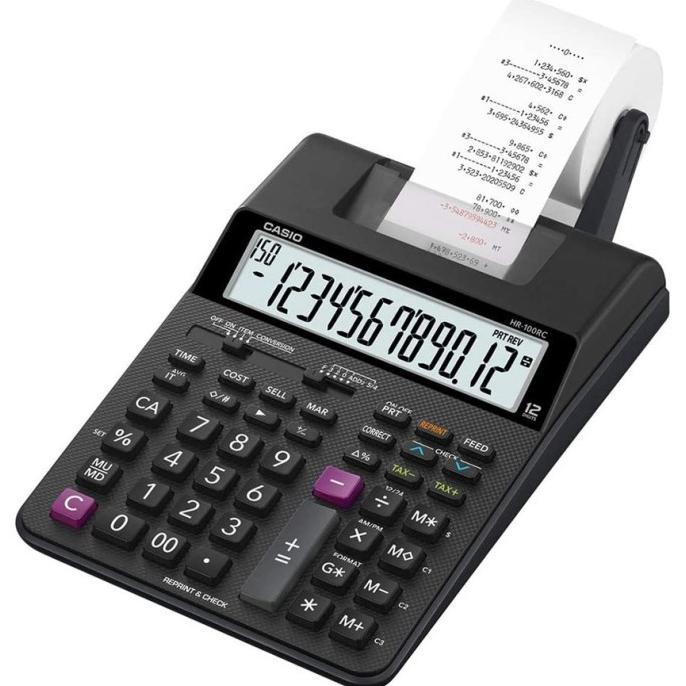 

Kalkulator Printing Kasir CASIO HR-100RC Mini Print Calculator 100 RC