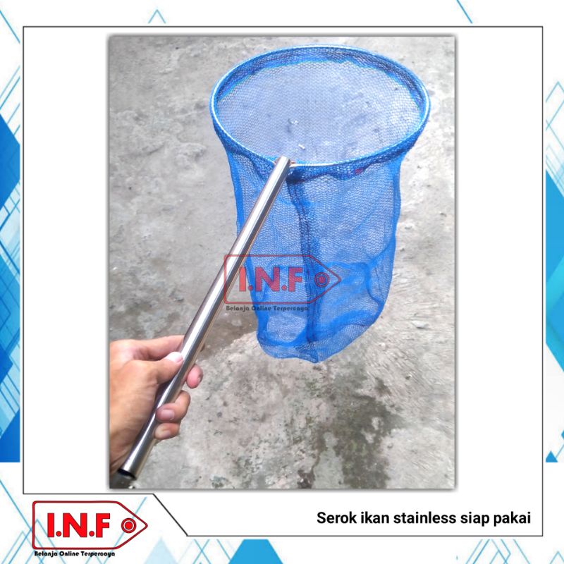 jaring serokan ikan siap pakai / bahan full stainless / serok udang dan ikan wader