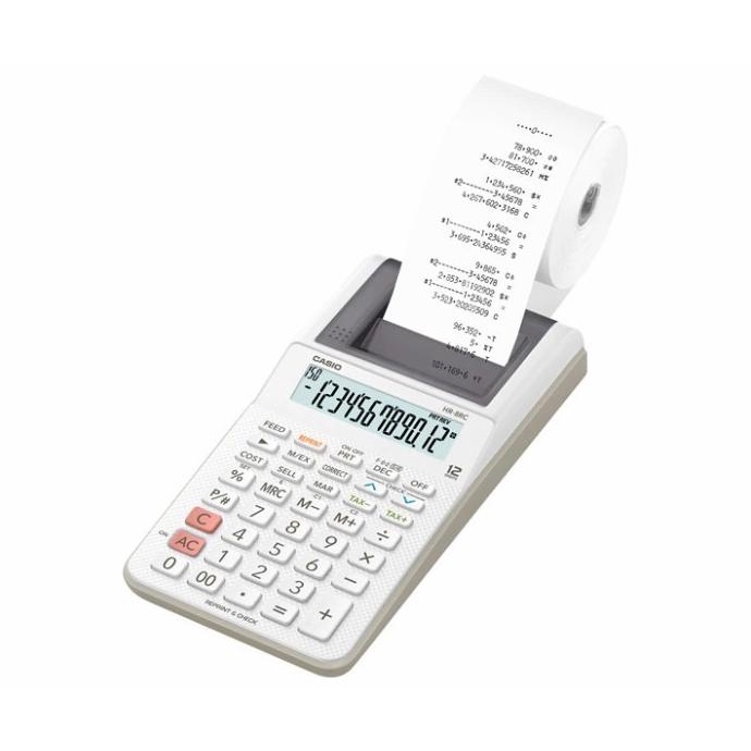 

Kalkulator Kasir Printing CASIO HR-8RC-WE Mini Print Calculator 8 RC