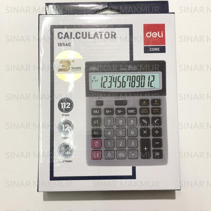 

Calculator / Kalkulator 12 Digit DELI 1654C (PCS)