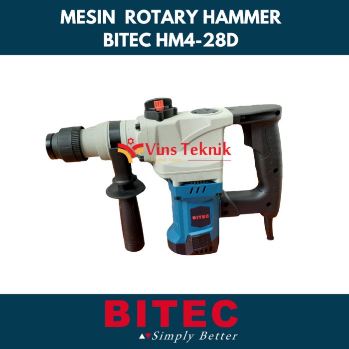 ✅New Bitec Hm4-28D Mesin Bor Beton 2Mode Hammer Drill Bitec Hm 4-28 Diskon