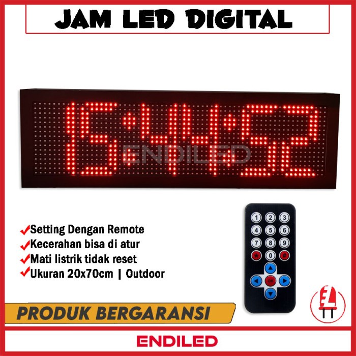 [Ori] Jam Digital Led Dinding Besar Limited