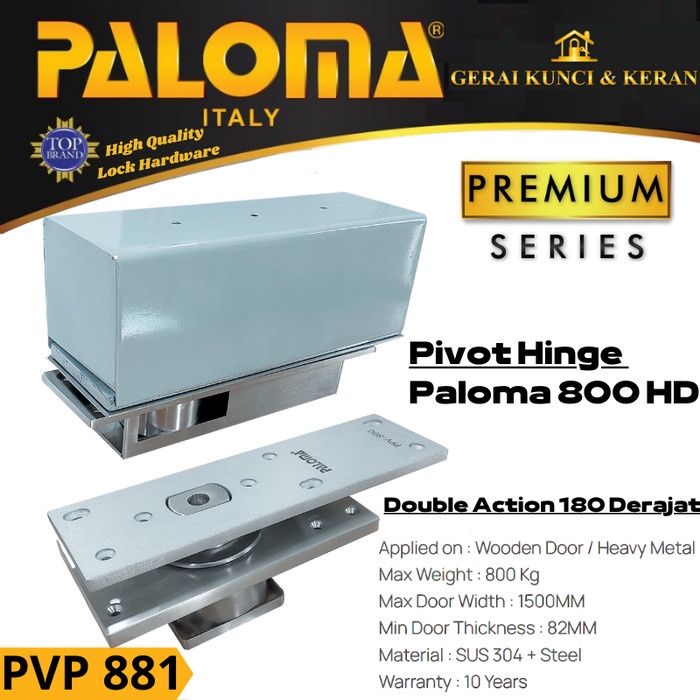 [Ori] Paloma Engsel Pivot Hinge Pvp 881 Engsel Tanam Lantai Pintu Kayu Berat Berkualitas