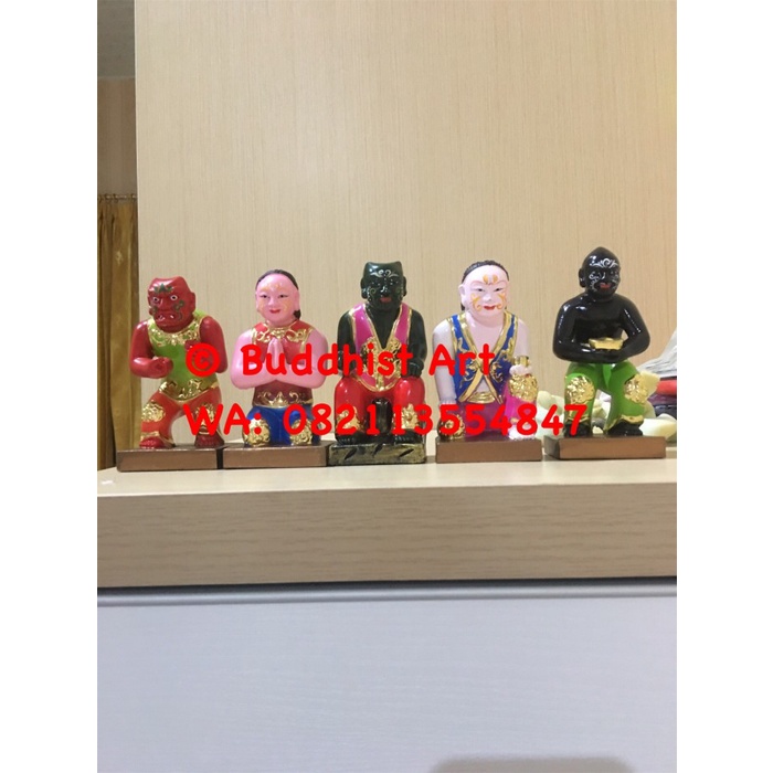 [Original] Patung Dewa Wu Gui / Ngo Kui/ Go Kui/5 Setan Fiber 4 Inch Terbaru
